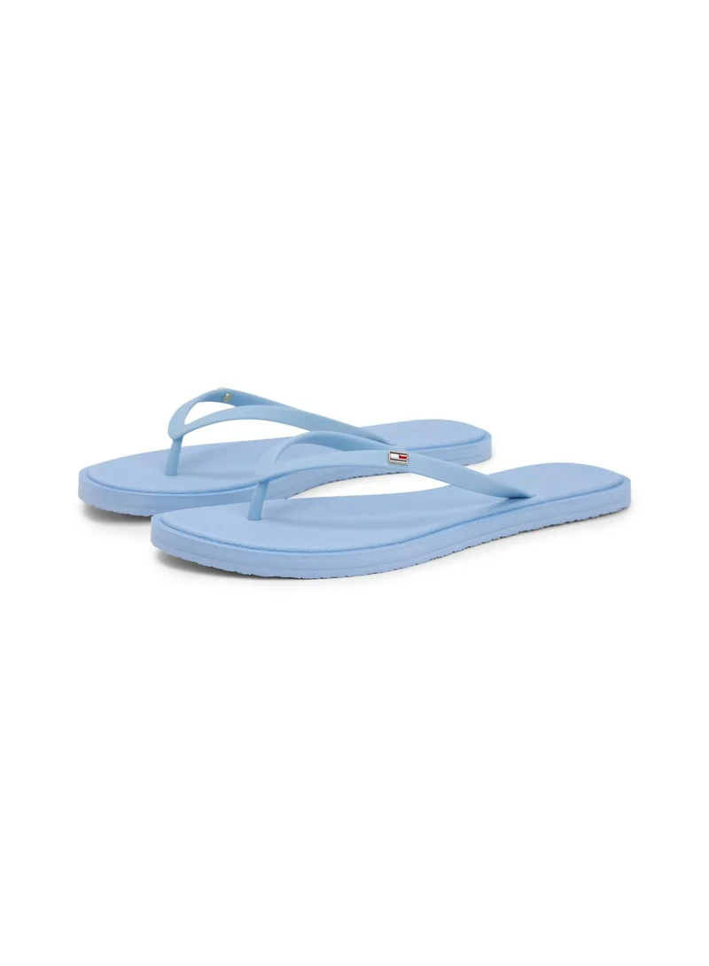 Tommy Hilfiger Faded Light Blue Chic Enamel Flag Flip-Flops for Women | Best Price UAE