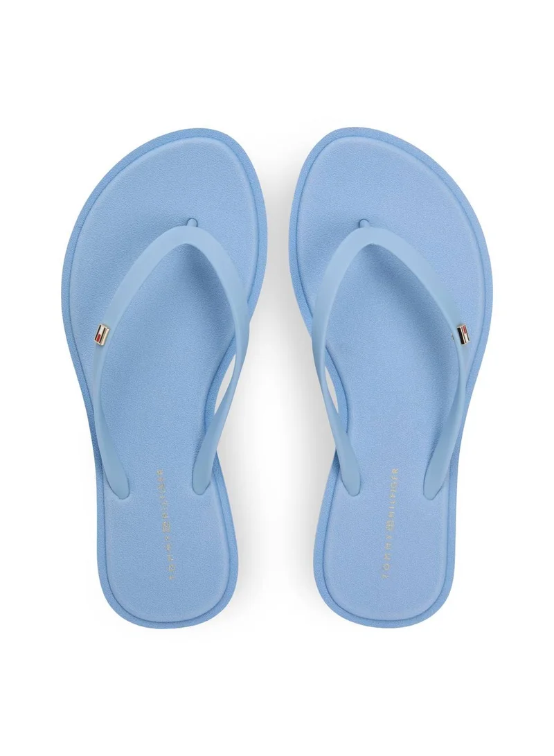 Tommy Hilfiger Faded Light Blue Chic Enamel Flag Flip-Flops for Women | Best Price UAE