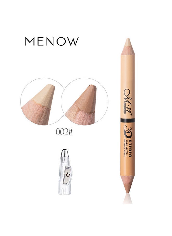 Double-Headed Highlight Contour and Concealer stick with Pencil Sharpener, contour stick, Face Highlighters Sticks, Concealer Contour Highlighter Stick, Cruelty Free Makeup, face concealer