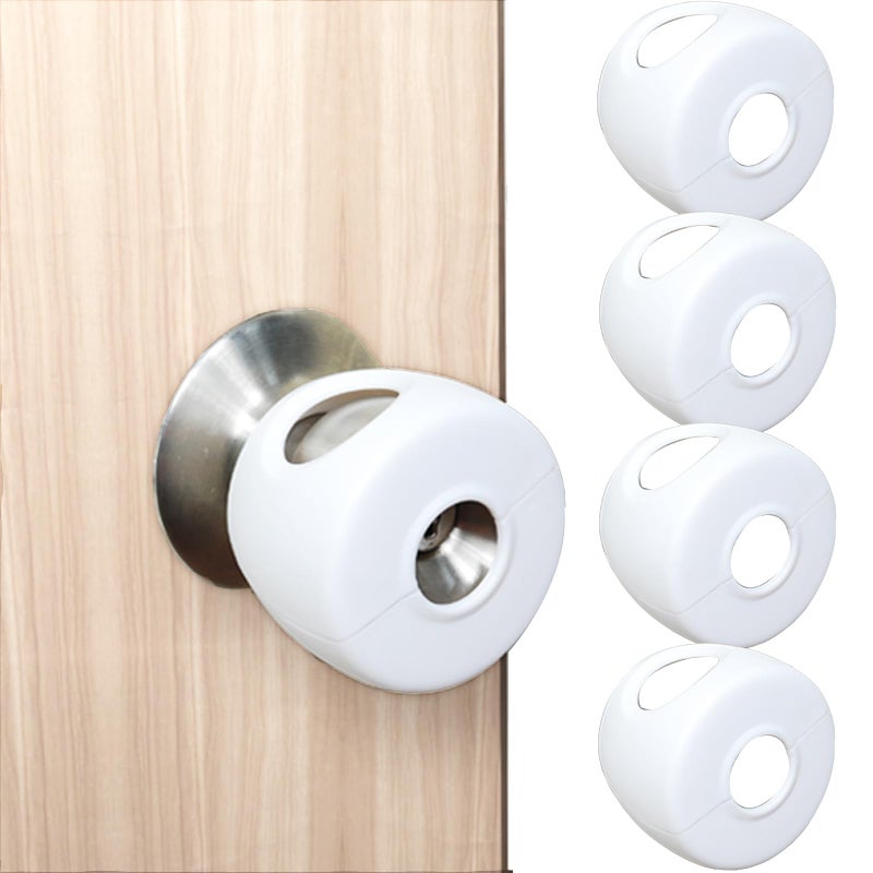 Sunenlyst Child Proof Door Knob Covers 4Pack Door Knob Safety Cover for Kids Door Locks for Kids Safety Toddler Door Knob Cover - Image 3