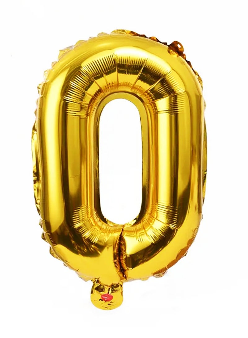 PARTY FUN 32" Foil Letter Balloon Letter O  Golden  - Image 1