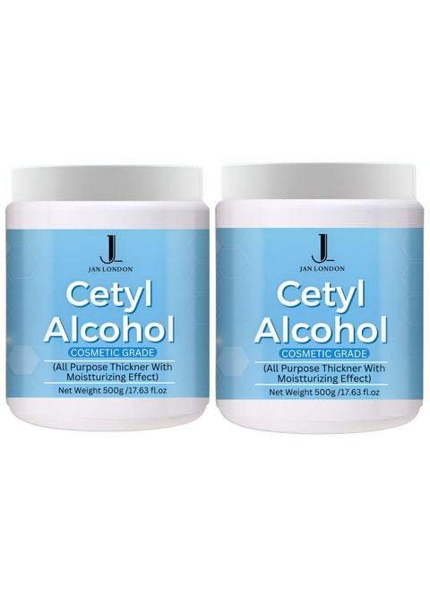 1698 (Cetyl Alcohol) - 500g Pack of 2 | High Purity Industrial-Grade Emollient and Consistency Agent for Premium Cosmetic Formulation in Lotion, Conditioner, Cream, and Shampoo | and Stable Performance
