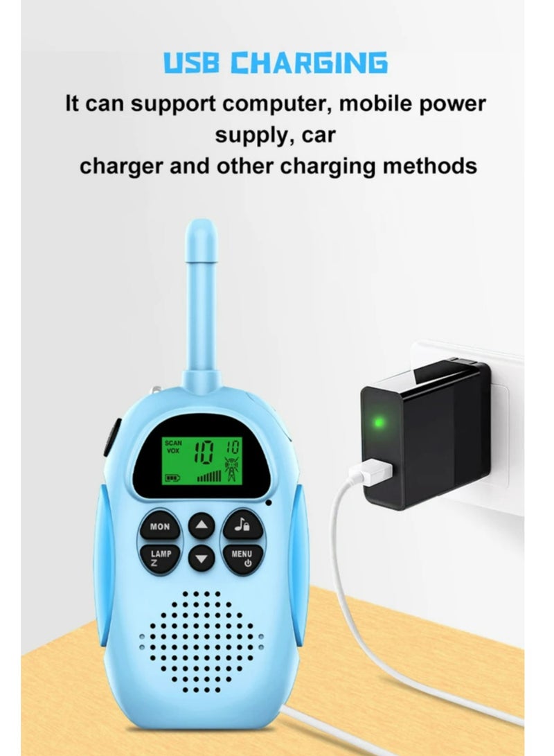 2 Pack Walkie Talkies for Kids Toys Rechargeable Battery Walkie Talky 22 Channels 2 Way Radio 3KM Long Range for Children Gifts  - Image 5
