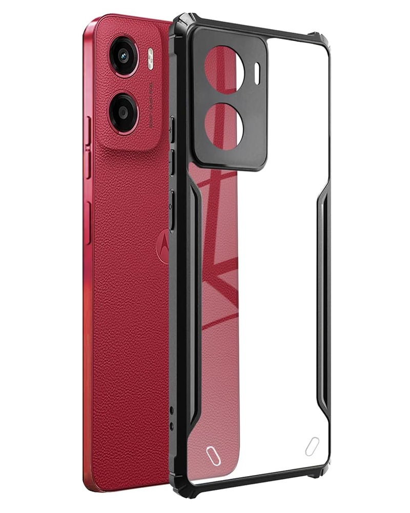 SPAZY CASE غطاء خلفي لموتو G05 | غطاء خلفي شفاف من كريستال صلب مع حافة TPU، غطاء حماية ضد السقوط لموتو G05 - Image 1