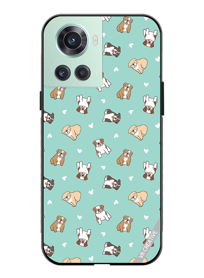 VR CREATIVE Protective Case Cover For OnePlus 10R Cartoon Bulldog Dog Design Multicolour - Image 1