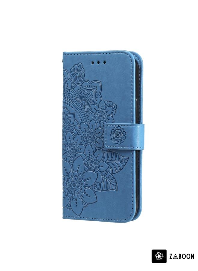 Zaboon Protective Case Cover For Infinix Note 11 Pro/Note 11s 7-petal Flowers Embossing Pattern Horizontal Flip Leather Case - Image 2