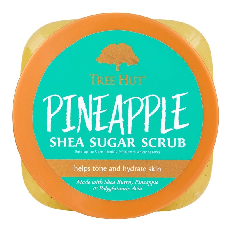 Tree Hut Pineapple Shea Sugar Scrub, Exfoliating, Hydrating & Moisturizing Body Scrub with Shea Butter & Nourishing Essential Oils, Smooth & Soften Skin, 18 oz - Image 3