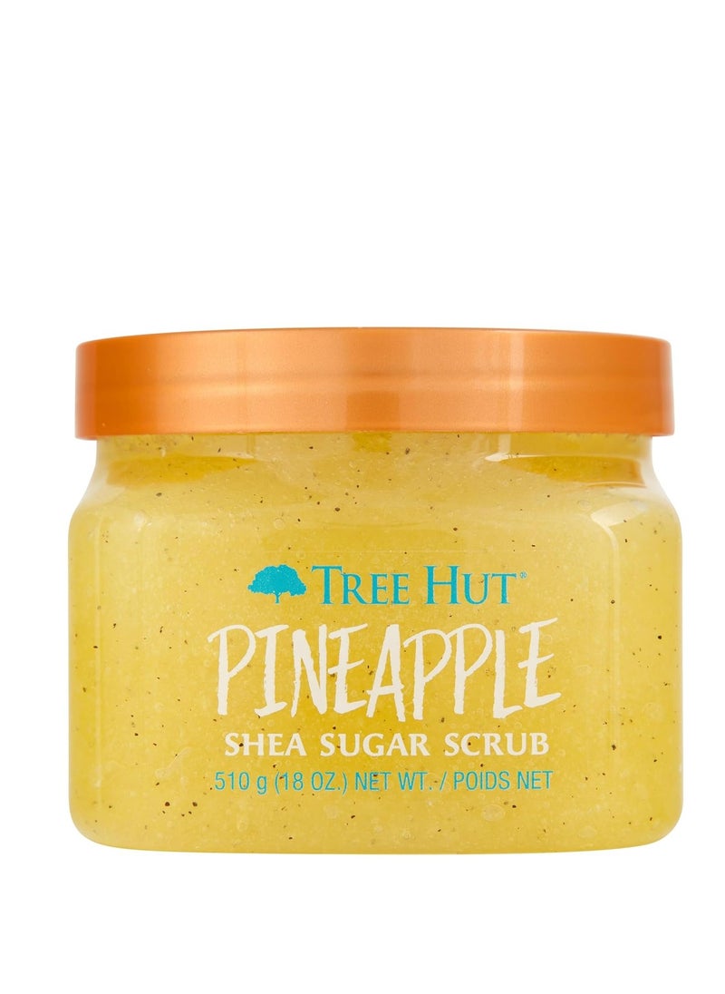 Tree Hut Tree Hut Pineapple Shea Sugar Scrub | Exfoliating Body Scrub Removes Dead, Dry Skin for a Soft & Hydrated Feel | Nourishing Essential Body Care | 18 fl oz.  - Image 1