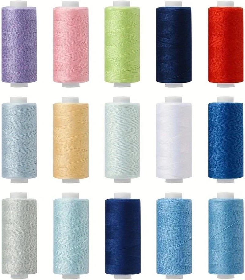 Sewing Thread Kits Assorted Colors Sewing Thread for Domestic DIY and Embroidery(03,2set) - Image 1