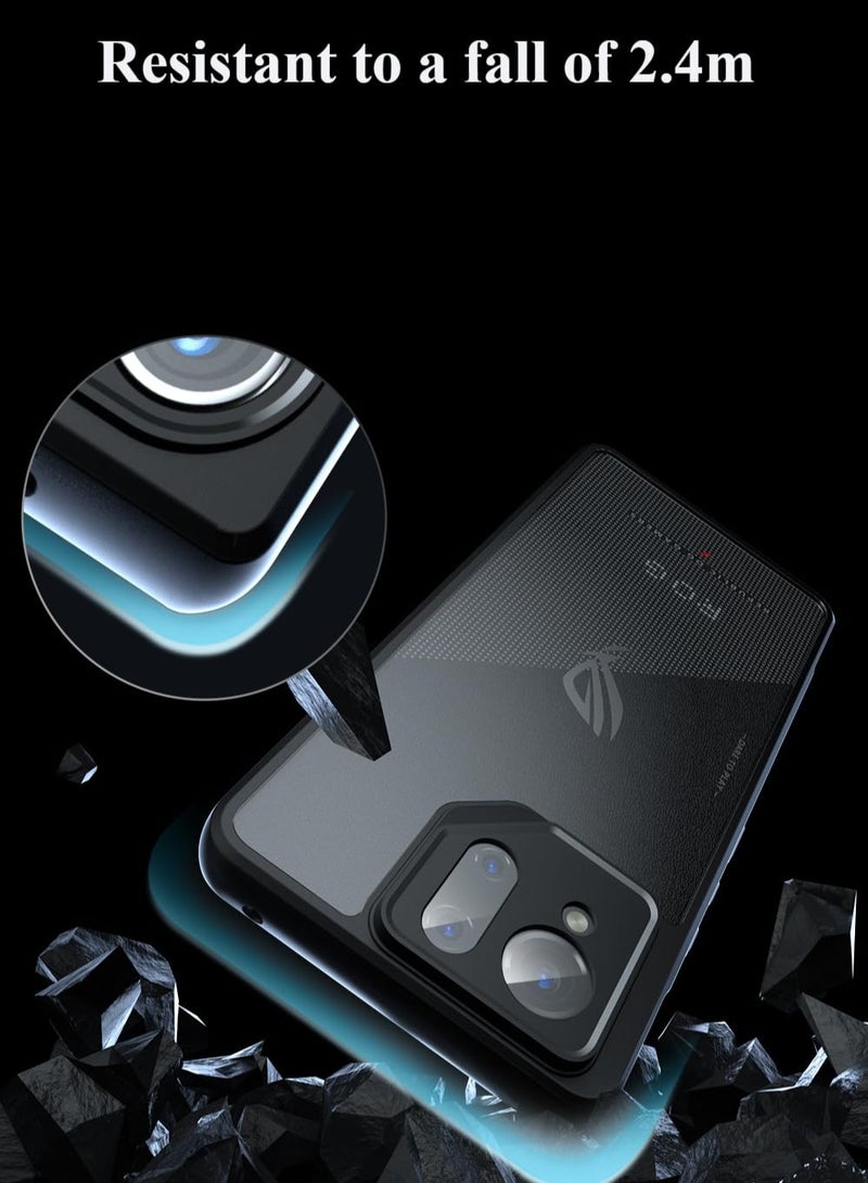 عام غطاء شفاف متوافق مع أسوس آر أو جي فون 9 برو/آر أو جي فون 9 - غطاء رفيع جدًا مضاد للسقوط مع وسائد هوائية، غطاء خلفي شفاف مقاوم للاصفرار - Image 5