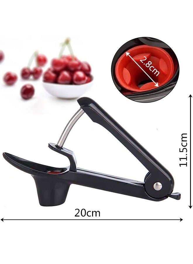وهاواي Cherry Pitter Tool, Olive Pitter Tool, Cherry Pitter Remover, Cherry Core Remover Tool with Space-Saving Lock Design, Fruit Pit Core Remover for Making Cherry Jam - Image 2