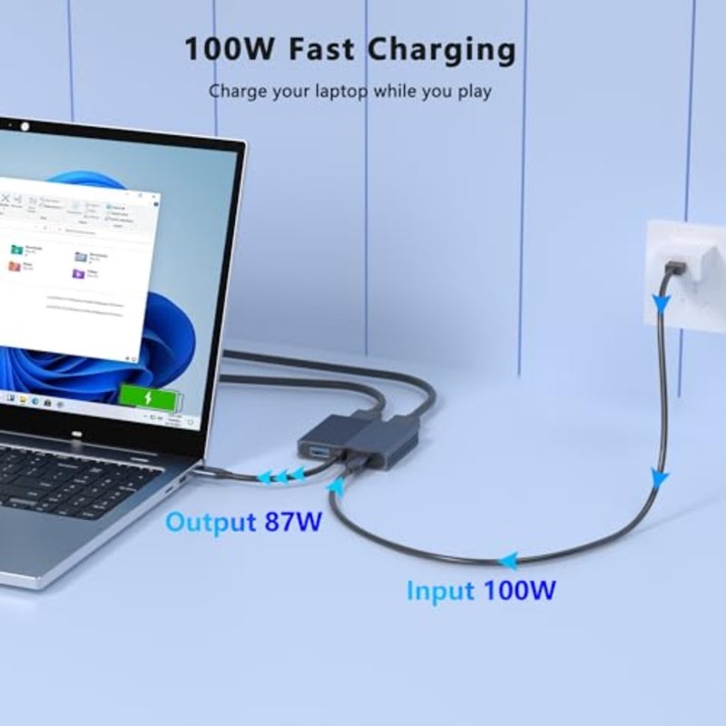 محول USB C إلى HDMI ومنفذ DisplayPort، محول شاشة مزدوج 4K @60 هرتز لأجهزة الكمبيوتر المحمولة Dell/HP/Mac، ومنفذ USB من النوع C إلى منفذ العرض ومنفذ HDMI متعدد مع USB3.0/PD، ومحور USB C، وشاشة مزدوجة لمحطة الإرساء - Image 5