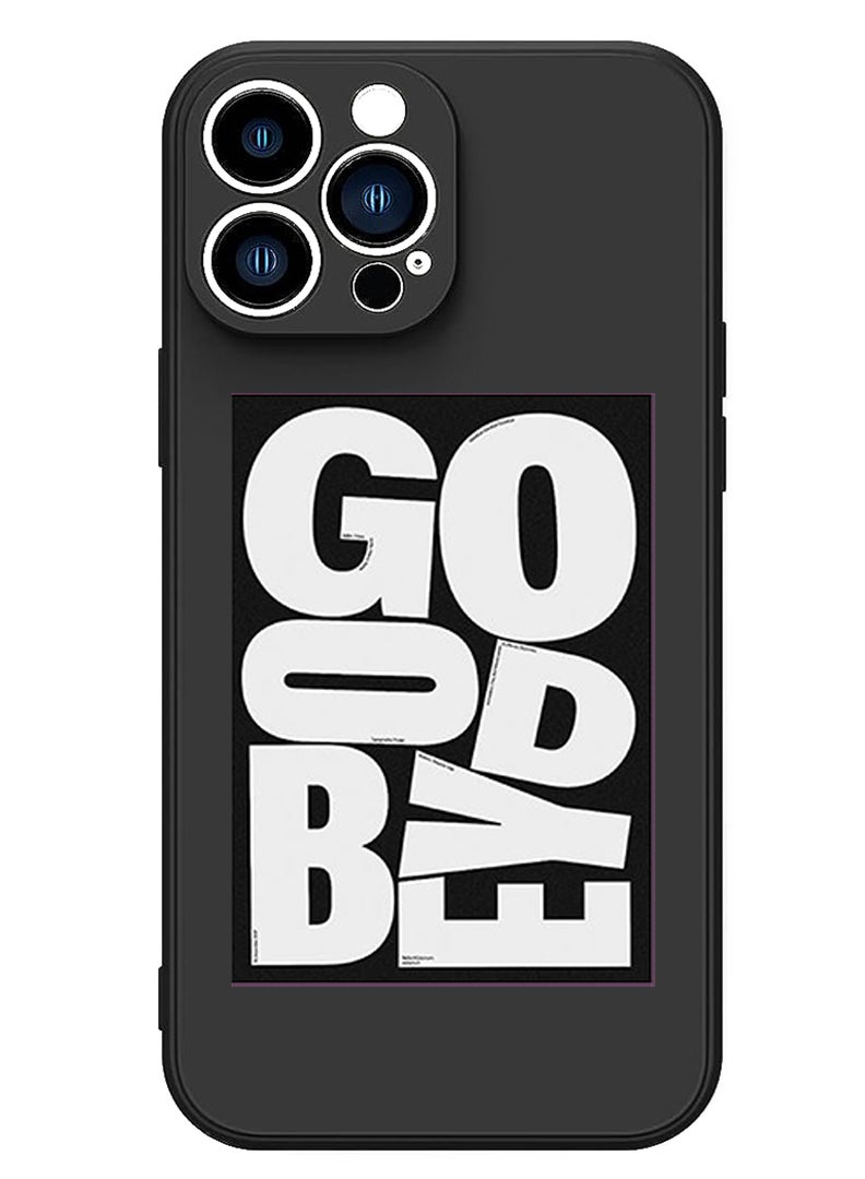 Theodor Protective Slim Fit Case Liquid Silicone Cover with Full Body Protection Anti-Scratch Shockproof Case For iPhone 12 Pro Max Black  - Goodbye copy - Image 1