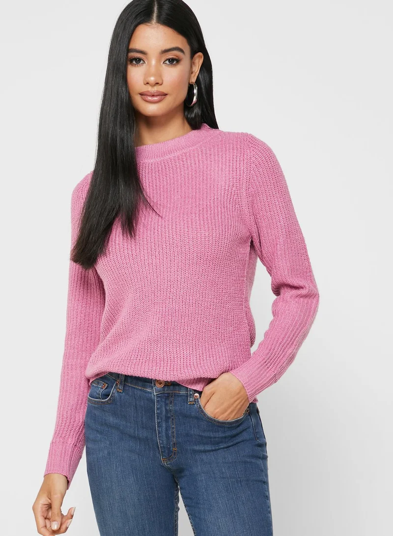 VERO MODA Ribbed Crew Neck Sweater