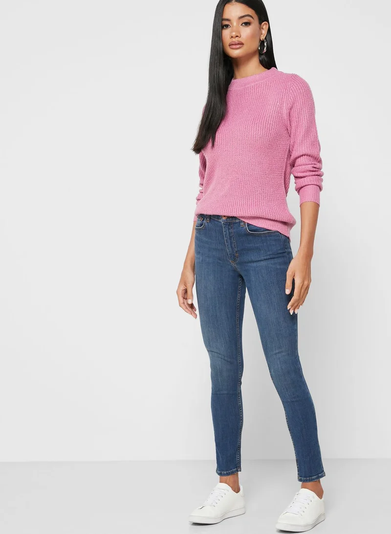 VERO MODA Ribbed Crew Neck Sweater