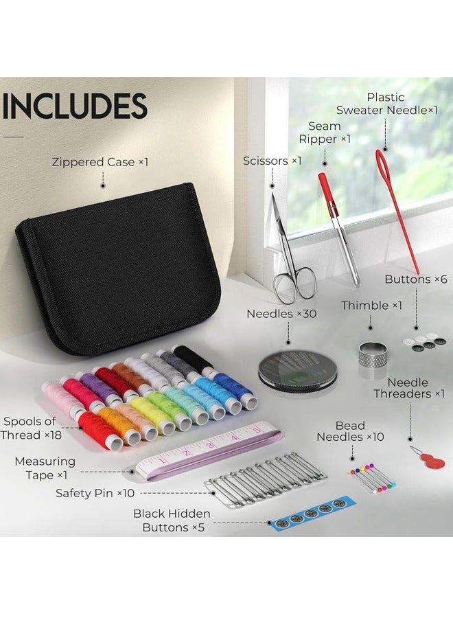 Sewing Tool Gift Set Ideal for mothers, grandmothers, teenagers, beginners and travellers Portable sewing accessories Includes sewing thread, needles and scissors Essential for home life - Image 3