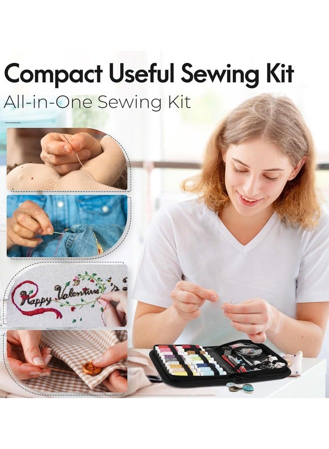 Sewing Tool Gift Set Ideal for mothers, grandmothers, teenagers, beginners and travellers Portable sewing accessories Includes sewing thread, needles and scissors Essential for home life - Image 2