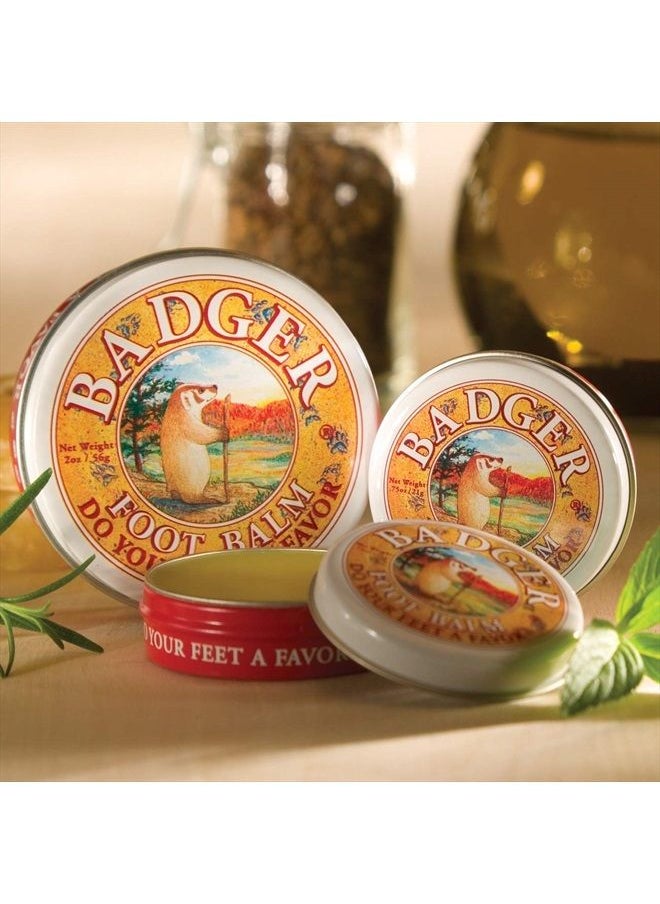 Badger - Foot Balm, Organic Tea Tree & Olive Oil Foot Care for Dry Cracked Heels, Cracked Heel Repair for Dry Cracked Feet, Foot Cream Heel Balm, 2 oz - Image 1
