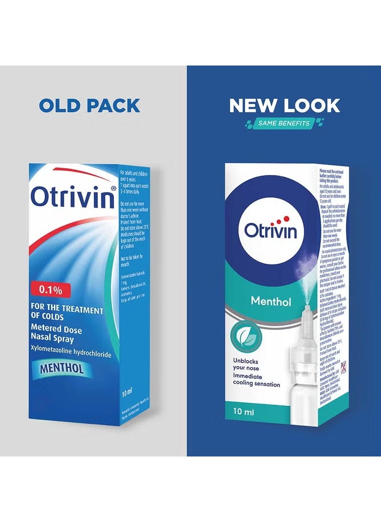 OTRIVIN Menthol Nasal Spray 10ml  - Image 2