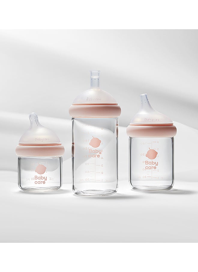 Babycare - Babycare - Nopayon Pro Bottle, Weir Pink, 80 ml, for 0 –1 Month, BPA-Free, Anti-Colic Design, Non-Toxic, Leak-Proof, Soft Nipple, Easy to Clean, Safe for Newborns, Ideal for Breastfeeding Transition - Image 1