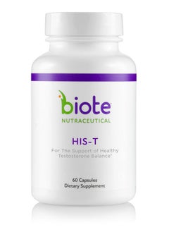 Biote Nutraceuticals - His-T - Healthy Testosterone Balance Support For Men (60 Capsules)
