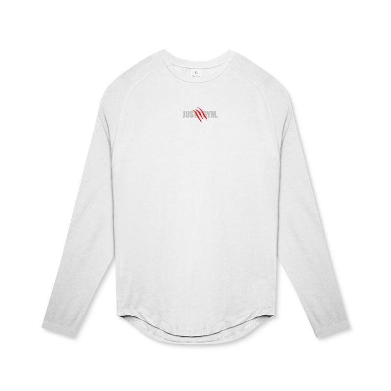 Sports Fitness Tights Men'S Trend Long Sleeve T-Shirt Basketball Training Muscle Top - Image 1
