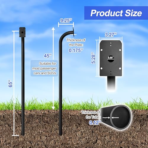 LUKYER FM100 Keypad Mounting Post，Compatible with Mighty Mule Digital Keypad FM137 or FM136 -Black - Image 3