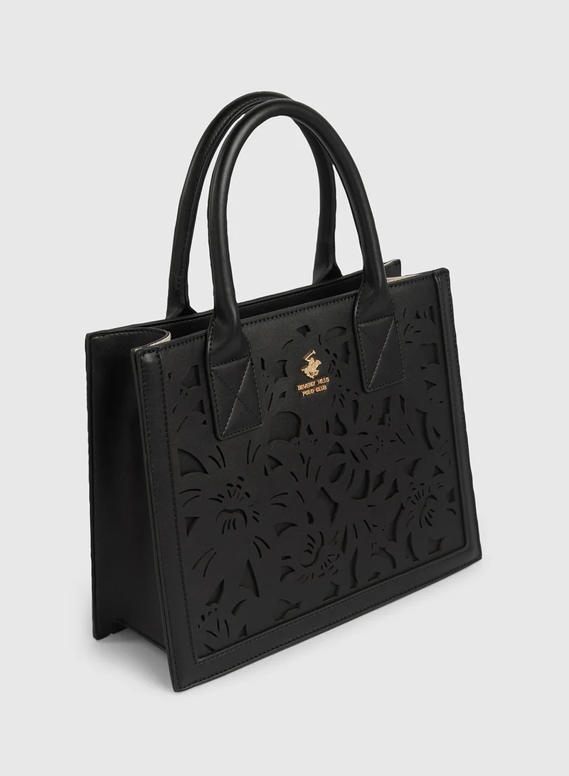 BEVERLY HILLS POLO CLUB Logo Detail Satchel Bag