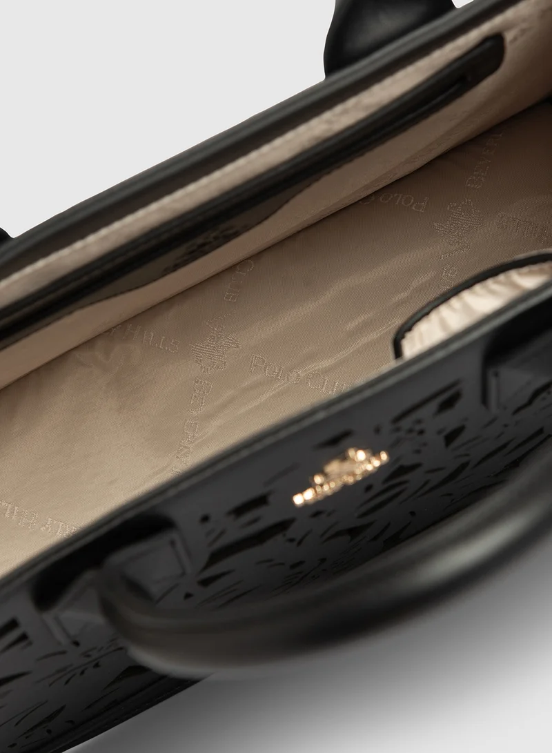 BEVERLY HILLS POLO CLUB Logo Detail Satchel Bag