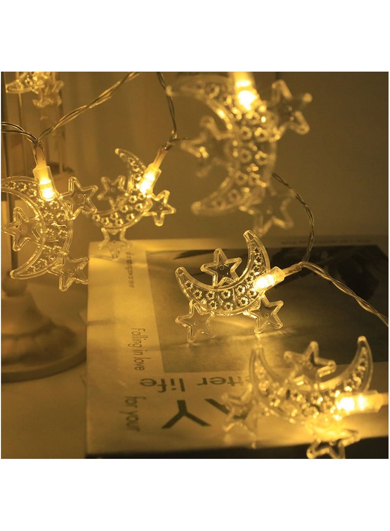 Generic 3M20LED Festival Decorative Light Star Moon Light String Home Decoration Indoor And Outdoor Decorative Lights Warm White  - Image 4