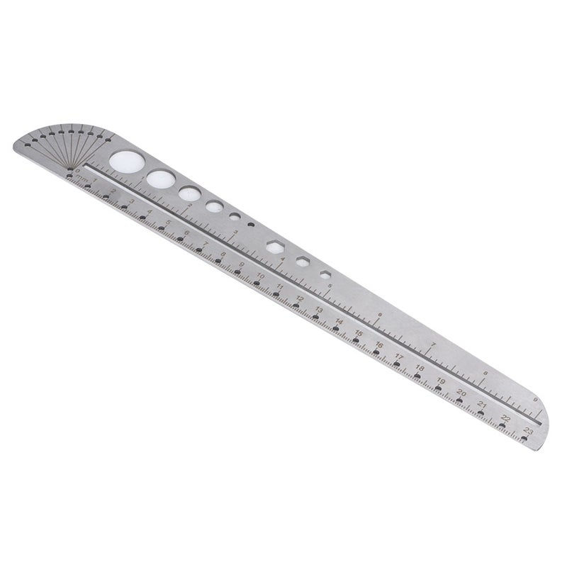Scale Ruler Multifunctional Stainless Steel Compass Protractor Measuring Tool - Image 2