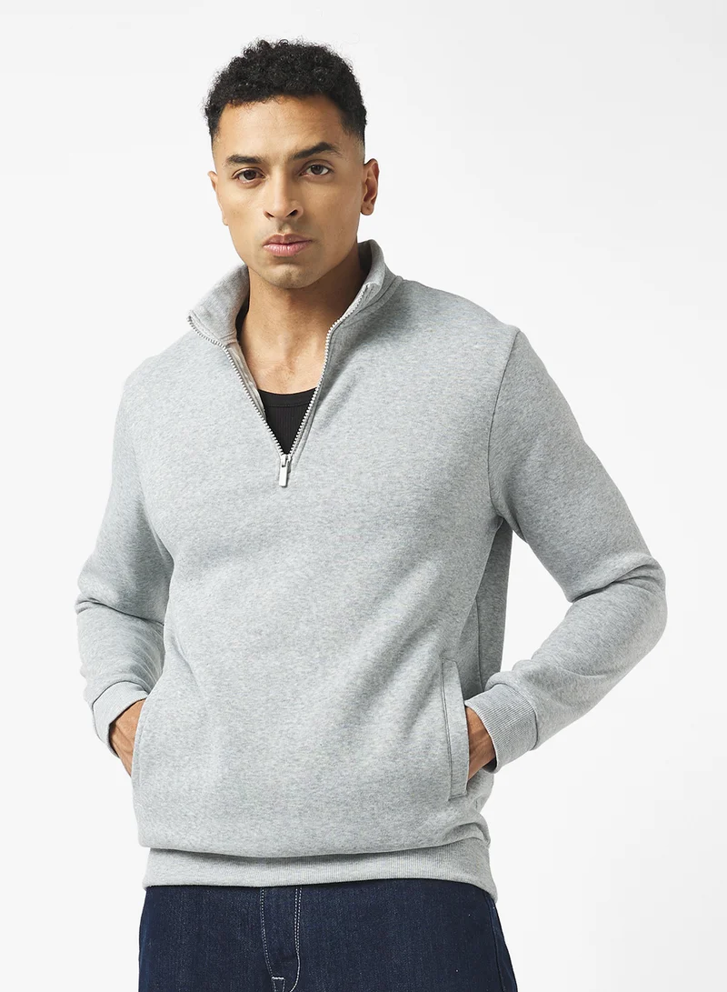 برايف سول Funnel Neck Quarter Zip Sweatshirt