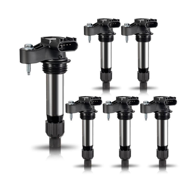 ENA Set of 6 Ignition Coil Pack Compatible with Buick Cadillac Chevrolet Chevy GMC Allure Enclave ATS CTS SRX STS XTS Camaro Equinox Impala Malibu Terrain 94X V6 30L 32L 36L Coils for UF569 C1555