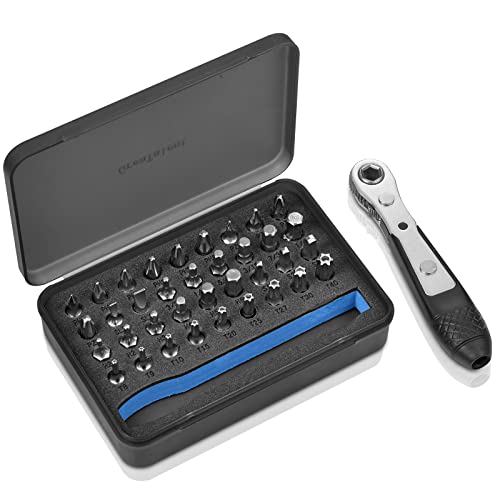 GreaTalent 31in1 S2 Steel Screwdriver Bit Set with 1/4" Magnetic Bit Holder, Mini EDC Tool, for 1/4" hex shank screwdriver, bit holder, power tool, hand tool - Image 1