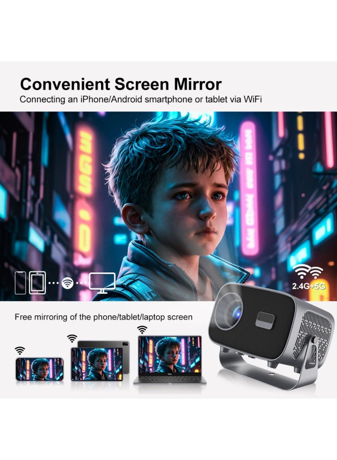 A10 Projector Home Hd 4k Family Party Android 13 Portable Projector Small Mini - Image 4