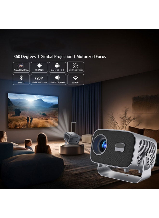 A10 Projector Home Hd 4k Family Party Android 13 Portable Projector Small Mini - Image 2