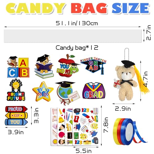 Asekonc Graduation Candy Lei 2025, Making Kit Supplies Tubing Grad Leis for Graduation Candy Necklace for Kindergarten Grad Party Gift - Image 2