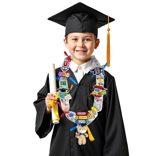 Asekonc Graduation Candy Lei 2025, Making Kit Supplies Tubing Grad Leis for Graduation Candy Necklace for Kindergarten Grad Party Gift - Image 4