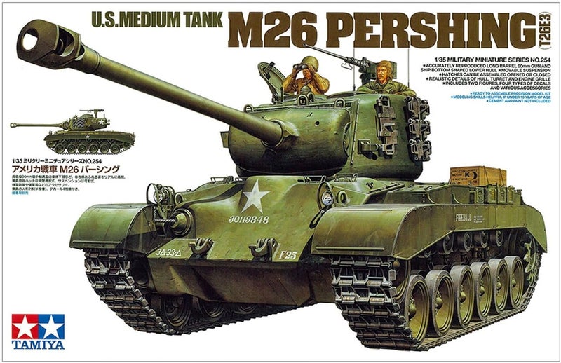 Tamiya Models M26 Pershing 1:35 Scale Plastic Model Kit with 2 Figurines - Image 2