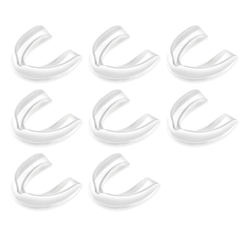 Creztail 8 Pcs Sports Mouth Guards - Clear EVA Mouth Guard for Braces for Sports for Basketball, Boxing & More - Adult Fit, Mouth Pieces Football Mouthpiece - Image 1