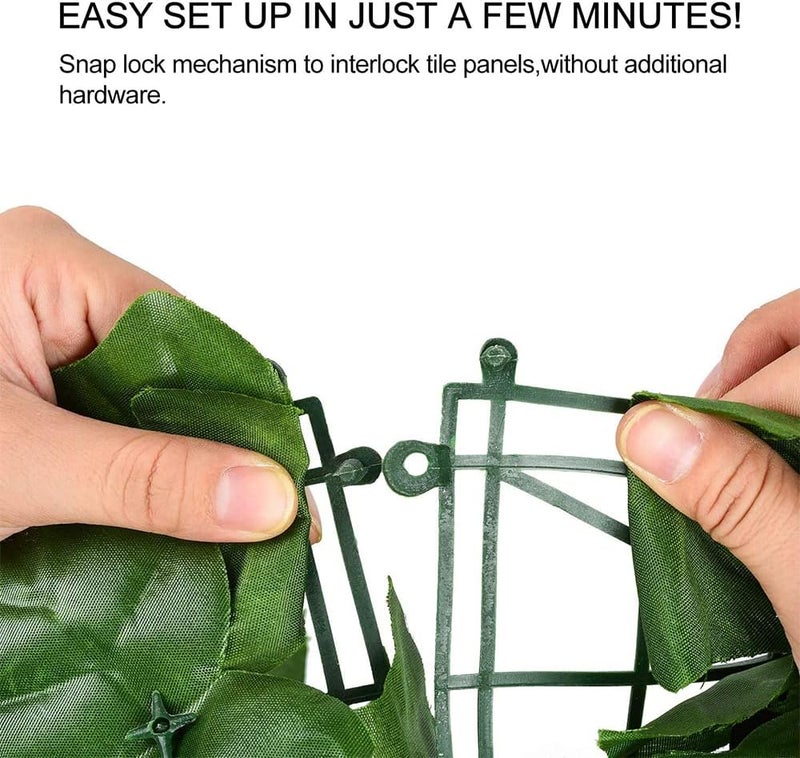 URbazaar 1x3 Meter Privacy Garden Fence Wall Artificial Plants Hedge Screening Roll Faux Ivy Leaf Vine Decoration For Backyard Outdoor UV Sunlight Protection In Garden Home Balcony Decor. - Image 3