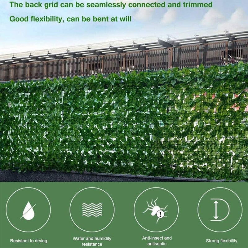 URbazaar 1x3 Meter Privacy Garden Fence Wall Artificial Plants Hedge Screening Roll Faux Ivy Leaf Vine Decoration For Backyard Outdoor UV Sunlight Protection In Garden Home Balcony Decor. - Image 4