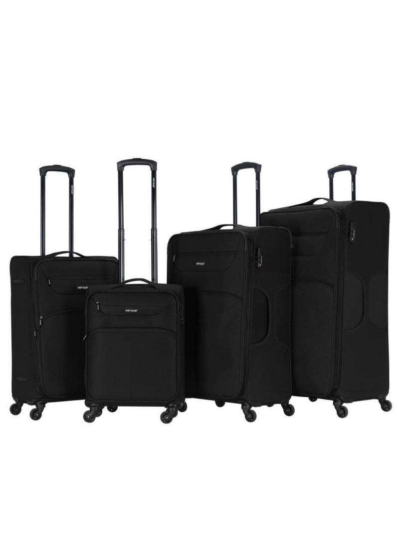 VIPTOUR - Set of 4 Light Weight Polyester Jacqard Trolley Luggage With Number Lock 20,24,28,32 Inches - Image 1