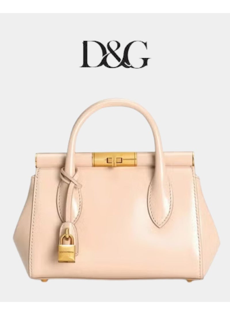D&G Dolce Gabbana Marlene Top Handle Bag, Women's Tote, Light Pink, 24cm - Image 1