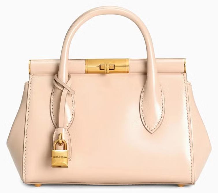D&G Dolce Gabbana Marlene Top Handle Bag, Women's Tote, Light Pink, 24cm - Image 3