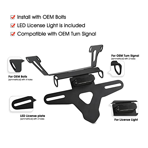 LANQIAN Motorcycle Tidy Tail Eliminator License Plate Bracket Holder Compatible with CB650R CBR650R 2021 2022 - Image 2