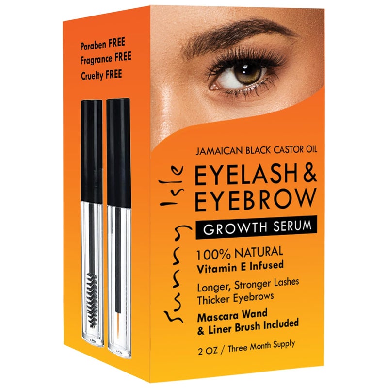 Sunny Isle Jamaican Black Castor Oil Eyelash & Eyebrow Growth Serum 2oz - Image 3