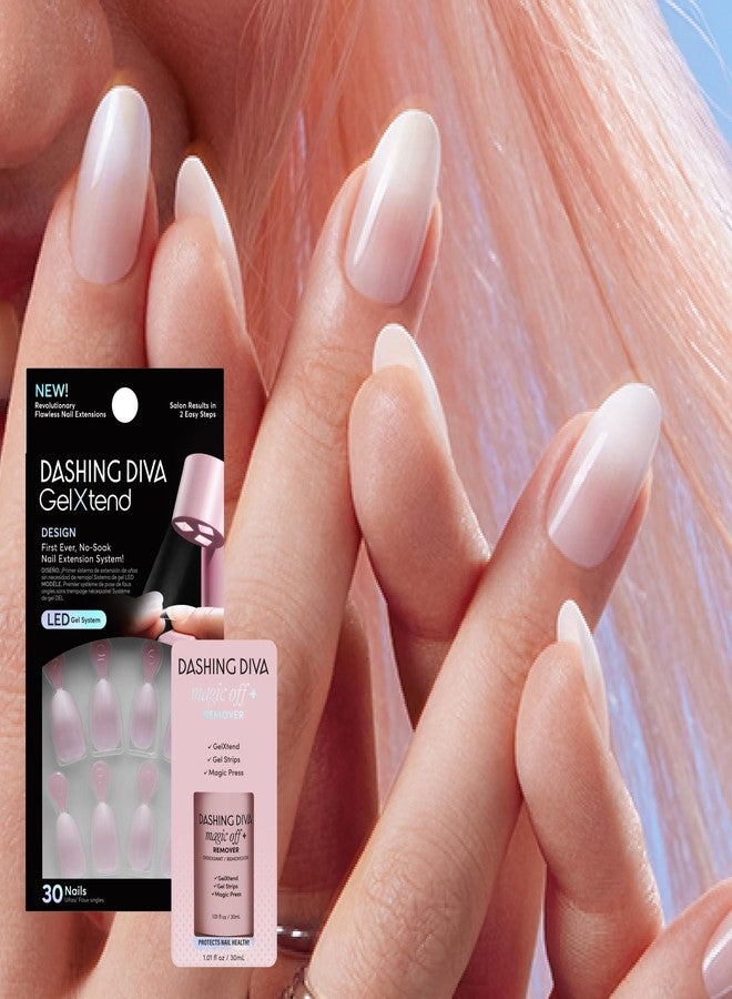 DASHING DIVA مجموعة تصميم وإزالة داشينغ ديفا جيل إكستند - نصائح الأظافر وسحر الإزالة + مزيل - أظافر أكريليك مع غراء LED - تدوم حتى 14 يومًا - مزيل ضغط مع النياسيناميد وزيت الخروع - الفتاة الأنيقة - Image 1