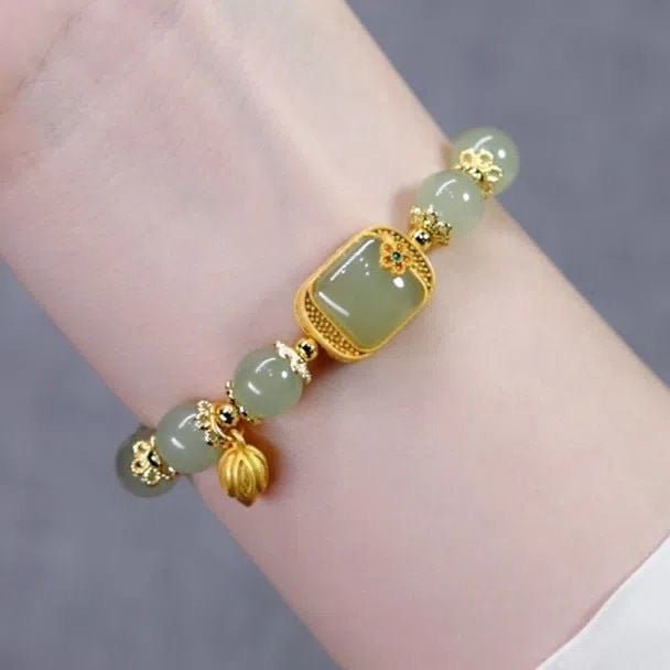 Lotus Square Sugar Beaded Bracelet for Women M359 [sugar Lotus Bracelet]] 