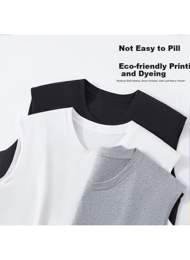 LANG SHA Langsha Men's Wide Shoulder Tank Top Pure Cotton Sports Sleeveless Vest Inner Wear Fitness Basketball Running Men's Base Sweatshirt - Image 5